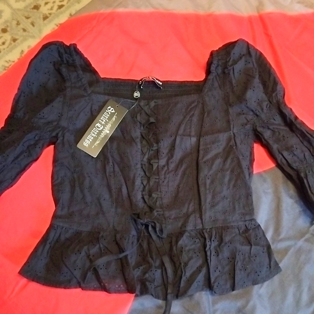 Renaissance Black Victorian Blouse